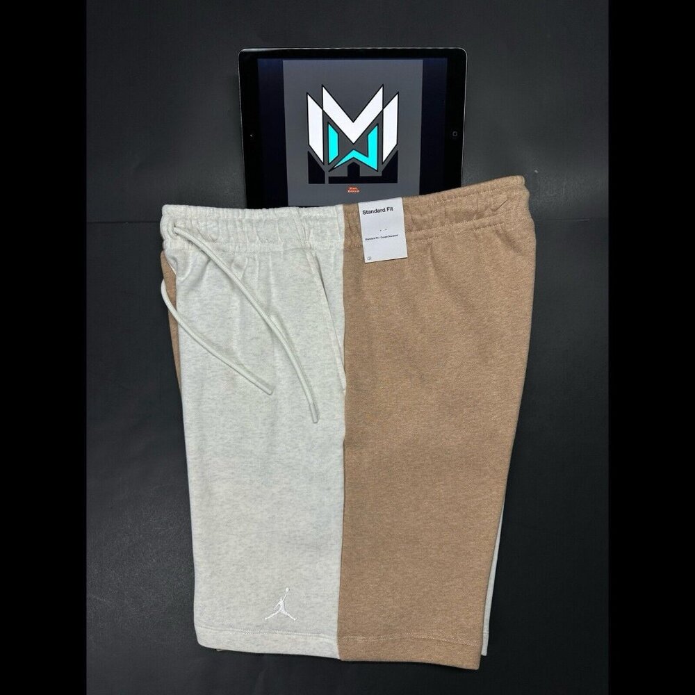 Jordan Essentials Fleece Shorts Tan Men’s Sizes FJ7782-200
